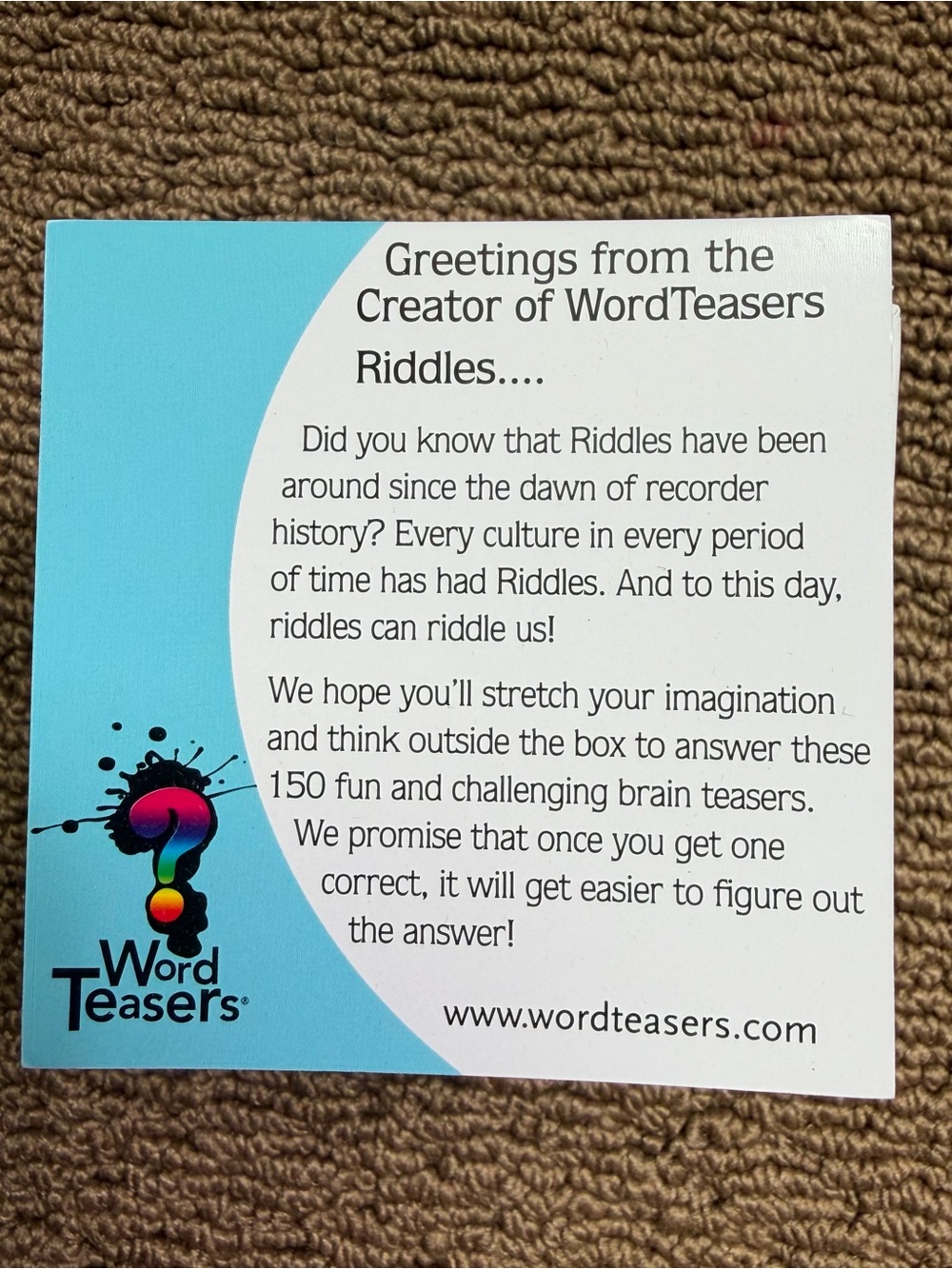 NEW! Riddles Brain Teaser Cards - Picture 5 of 5
